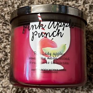 Summer sips Pink Apple Punch 3 wick candle bath and body works